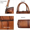 image:imageIswee Satchel Bags Leather Purses for Women Handbag Shoulder Bag Hobo ToteLight Brown
