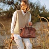 image:imageIswee Satchel Bags Leather Purses for Women Handbag Shoulder Bag Hobo ToteLight Brown