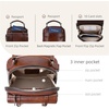 image:imageIswee Retro Leather Crossbody Bags for Women Shoulder Purse Satchel HandbagBlack