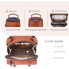 image:imageIswee Retro Leather Crossbody Bags for Women Shoulder Purse Satchel HandbagBrown