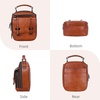 image:imageIswee Retro Leather Crossbody Bags for Women Shoulder Purse Satchel HandbagBrown