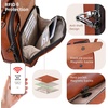 image:imageIswee Retro Leather Crossbody Bags for Women Shoulder Purse Satchel HandbagWine