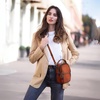 image:imageIswee Small Antitheft Crossbody Bag for Women Leather Shoulder HandbagCoffee