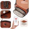 image:imageIswee Small Antitheft Crossbody Bag for Women Leather Shoulder HandbagCoffee