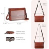 image:imageIswee RFID Crossbody Bag for Women Leather Shoulder Handbag EverydayBrown