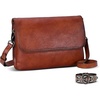 image:imageIswee RFID Crossbody Bag for Women Leather Shoulder Handbag EverydayBrown