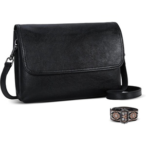 image:imageIswee RFID Crossbody Bag for Women Leather Shoulder Handbag EverydayBlack