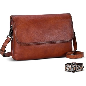 image:imageIswee RFID Crossbody Bag for Women Leather Shoulder Handbag EverydayBrown